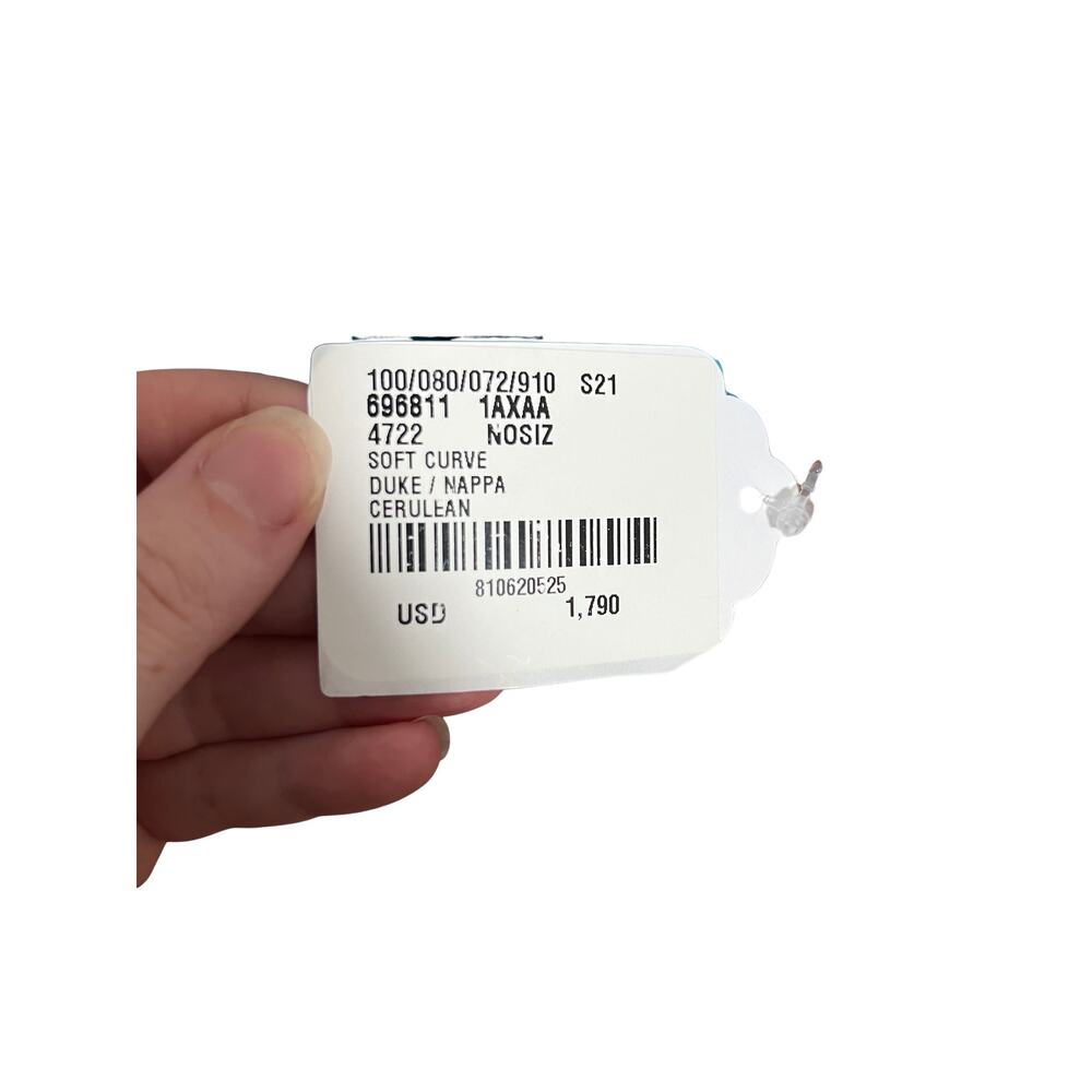 Alexander McQueen Soft Curve Bucket Bag Cerulean Nappa Leather Mini Crossbody - Picture 7 of 7